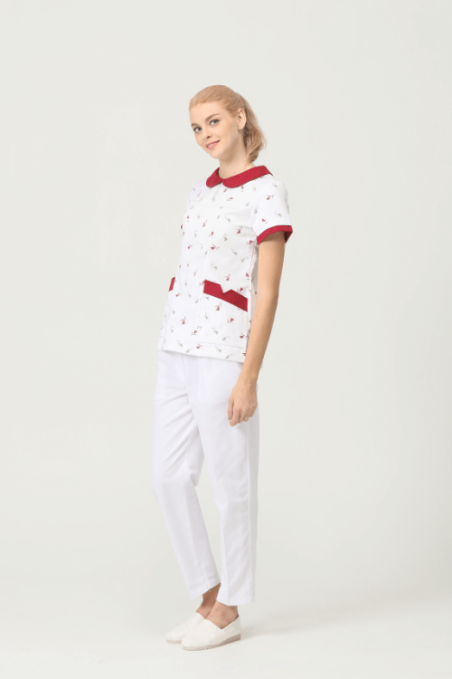 Nursing unifrom gray with red design