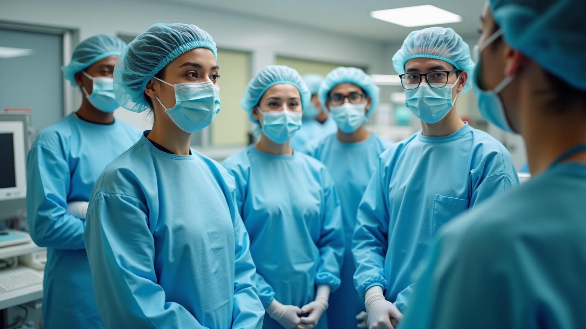 AAMI Level 2 Isolation Gown in professional healthcare setting