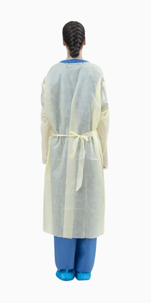 Back options for isolation gown